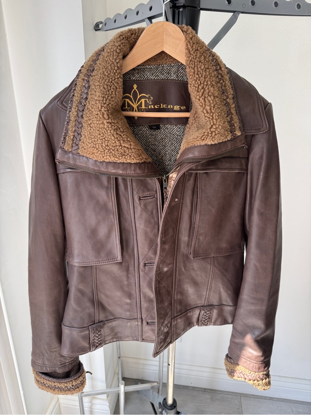 Mackage Women’s Leather Coat Dark Brown